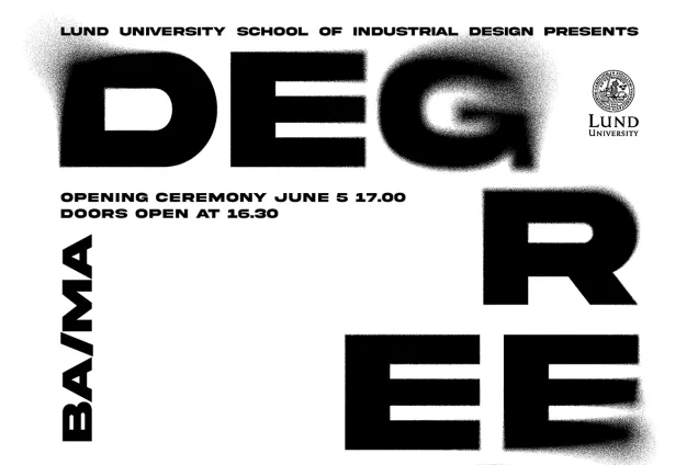 typographical poster for a degree show.